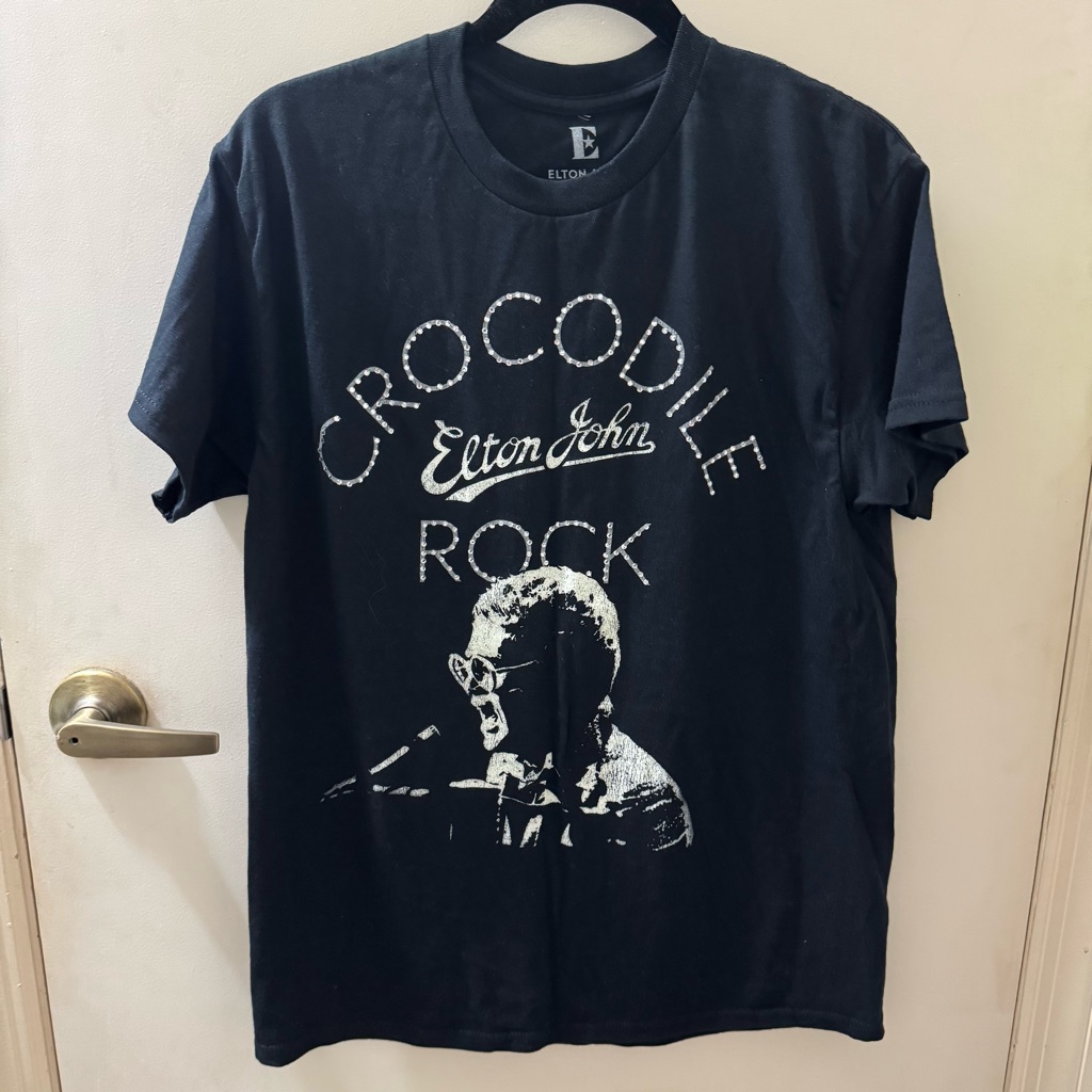 Official Elton John Brand Crocdile Rock Tee Official Elton John Brand Crocdile Rock Tee